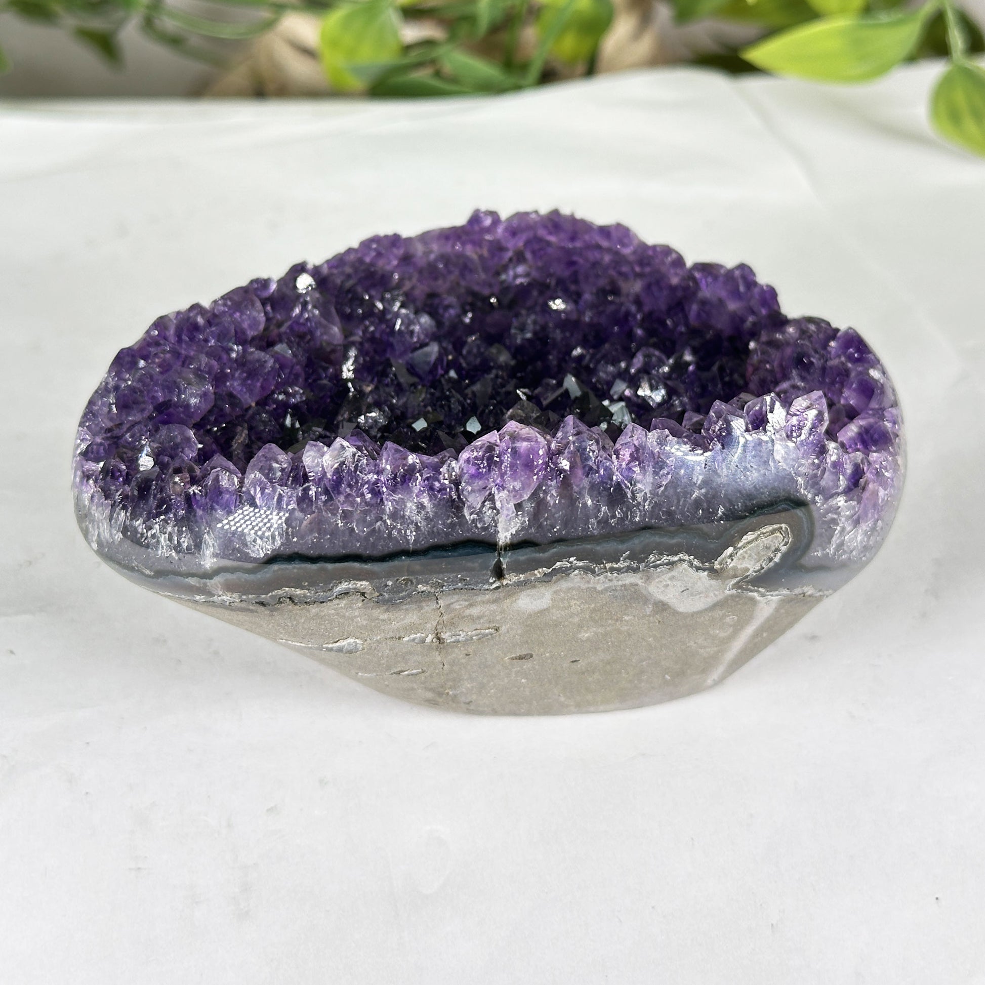 Deep Purple Amethyst Crystal Geode - Gem Avenue Retail