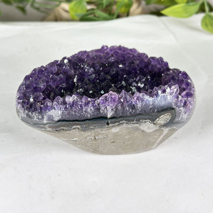 Deep Purple Amethyst Crystal Geode - Gem Avenue Retail