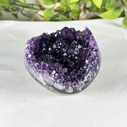 Deep Purple Amethyst Crystal Geode - Gem Avenue Retail