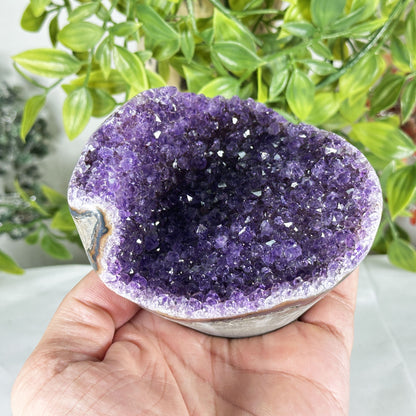 Deep Purple Amethyst Crystal Geode -Gem Avenue Retail