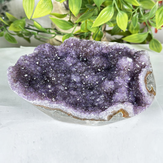 Deep Purple Amethyst Crystal Geode - Gem Avenue Retail