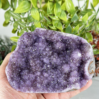 Deep Purple Amethyst Crystal Geode - Gem Avenue Retail