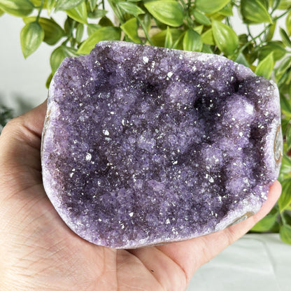 Deep Purple Amethyst Crystal Geode - Gem Avenue Retail