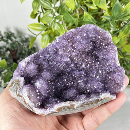 Deep Purple Amethyst Crystal Geode - Gem Avenue Retail
