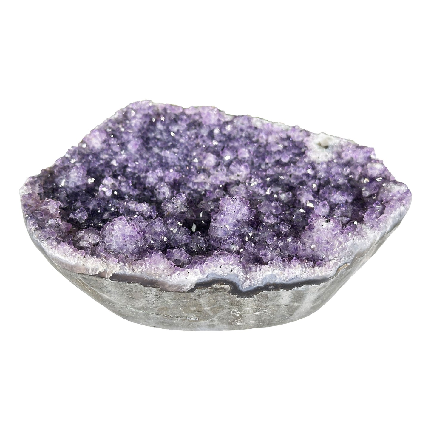 Deep Purple Amethyst Crystal Geode - Gem Avenue Retail