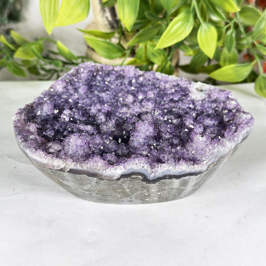 Deep Purple Amethyst Crystal Geode - Gem Avenue Retail