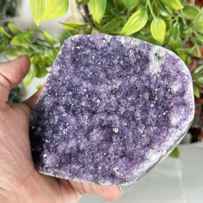 Deep Purple Amethyst Crystal Geode - Gem Avenue Retail