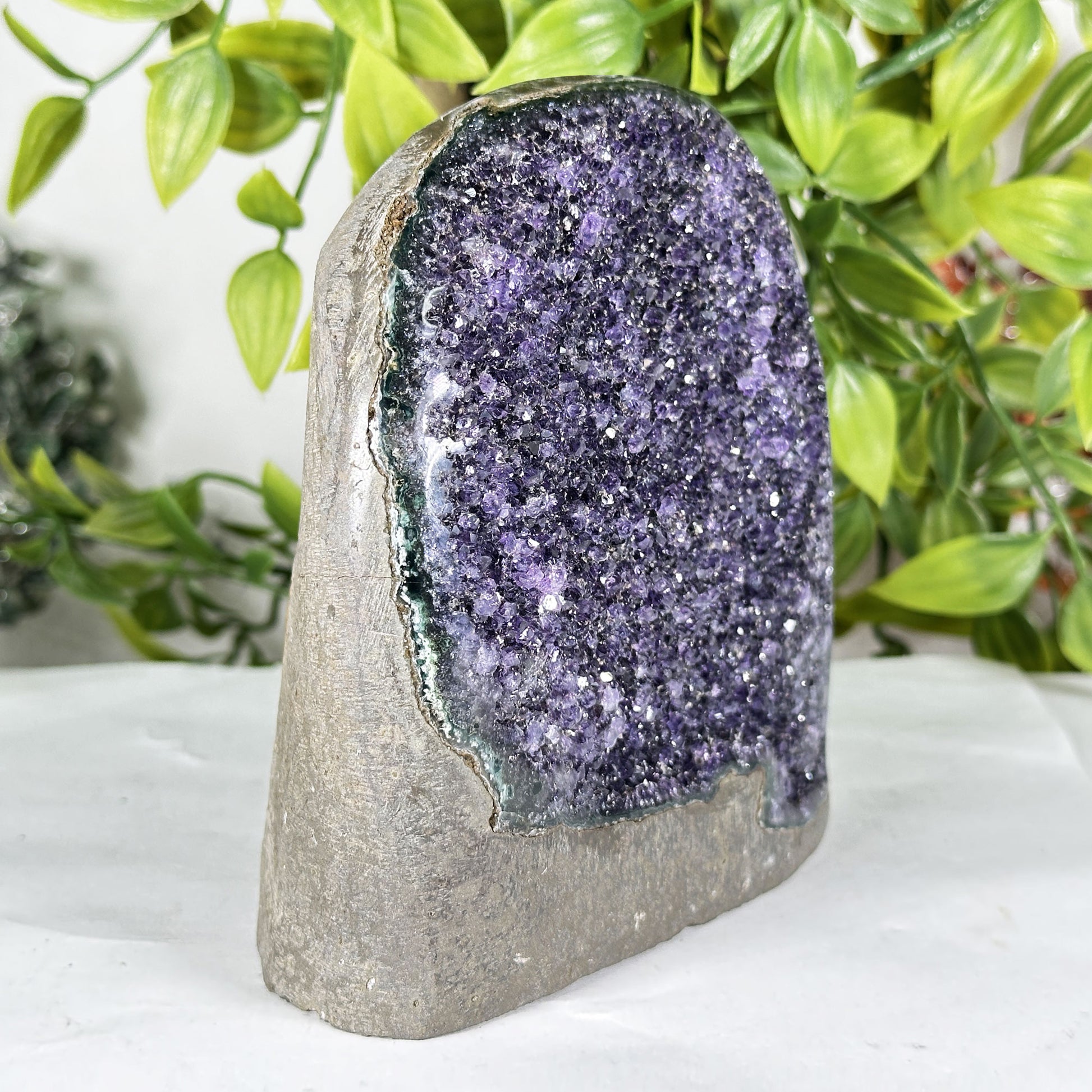 Deep Purple Amethyst Crystal Geode  - Gem Avenue Retail