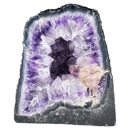 Natural Deep Purple Amethyst Crystal Geode  - Gem Avenue Retail