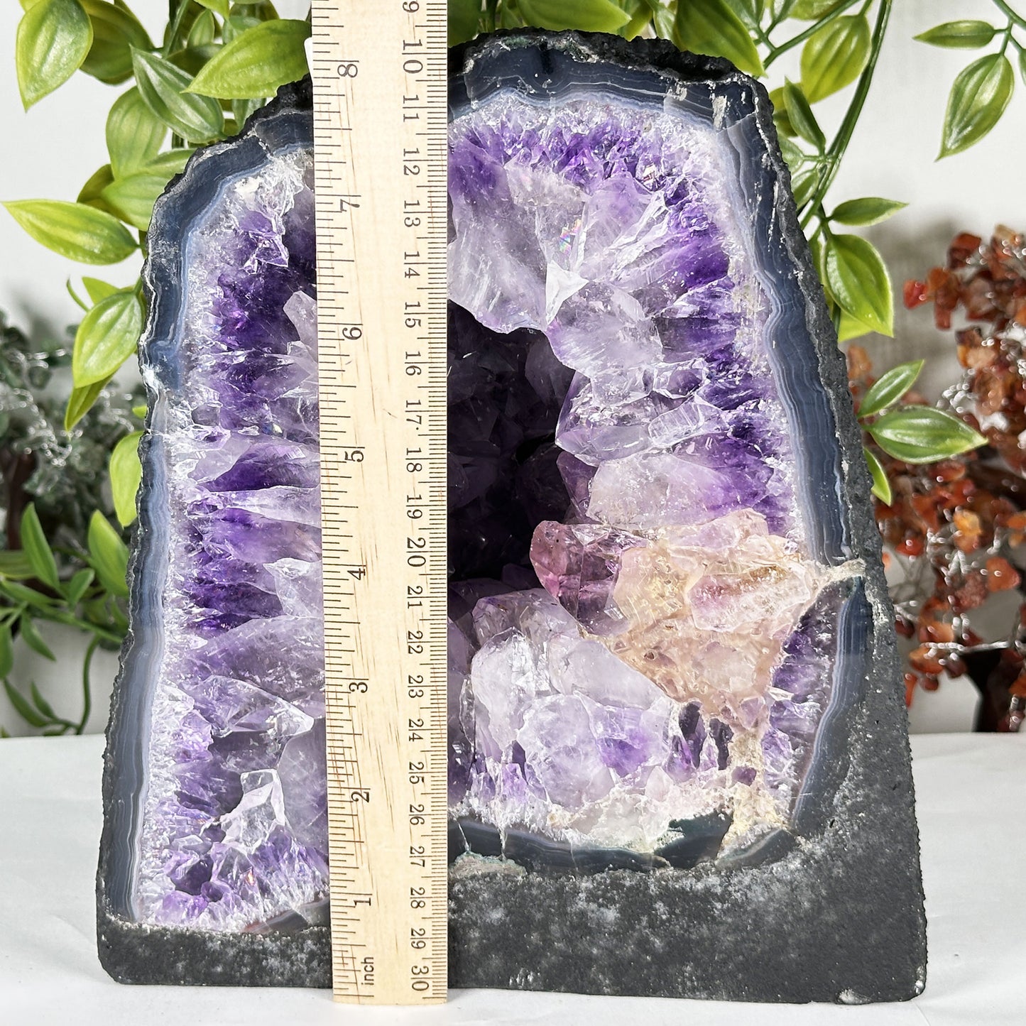 Natural Deep Purple Amethyst Crystal Geode  - Gem Avenue Retail