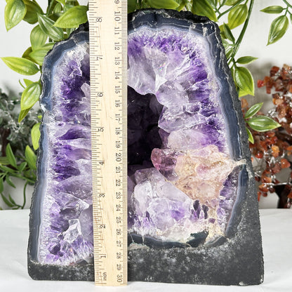 Natural Deep Purple Amethyst Crystal Geode  - Gem Avenue Retail