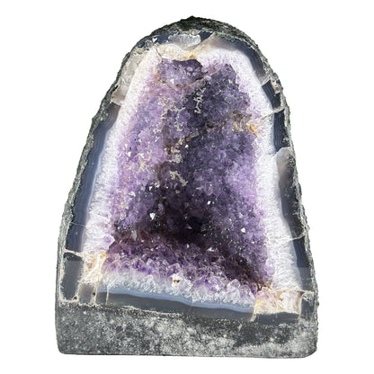 Natural Deep Purple Amethyst Crystal Geode - Gem Avenue Retail