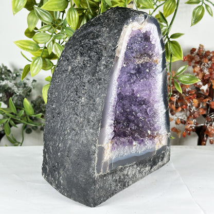 Natural Deep Purple Amethyst Crystal Geode - Gem Avenue Retail