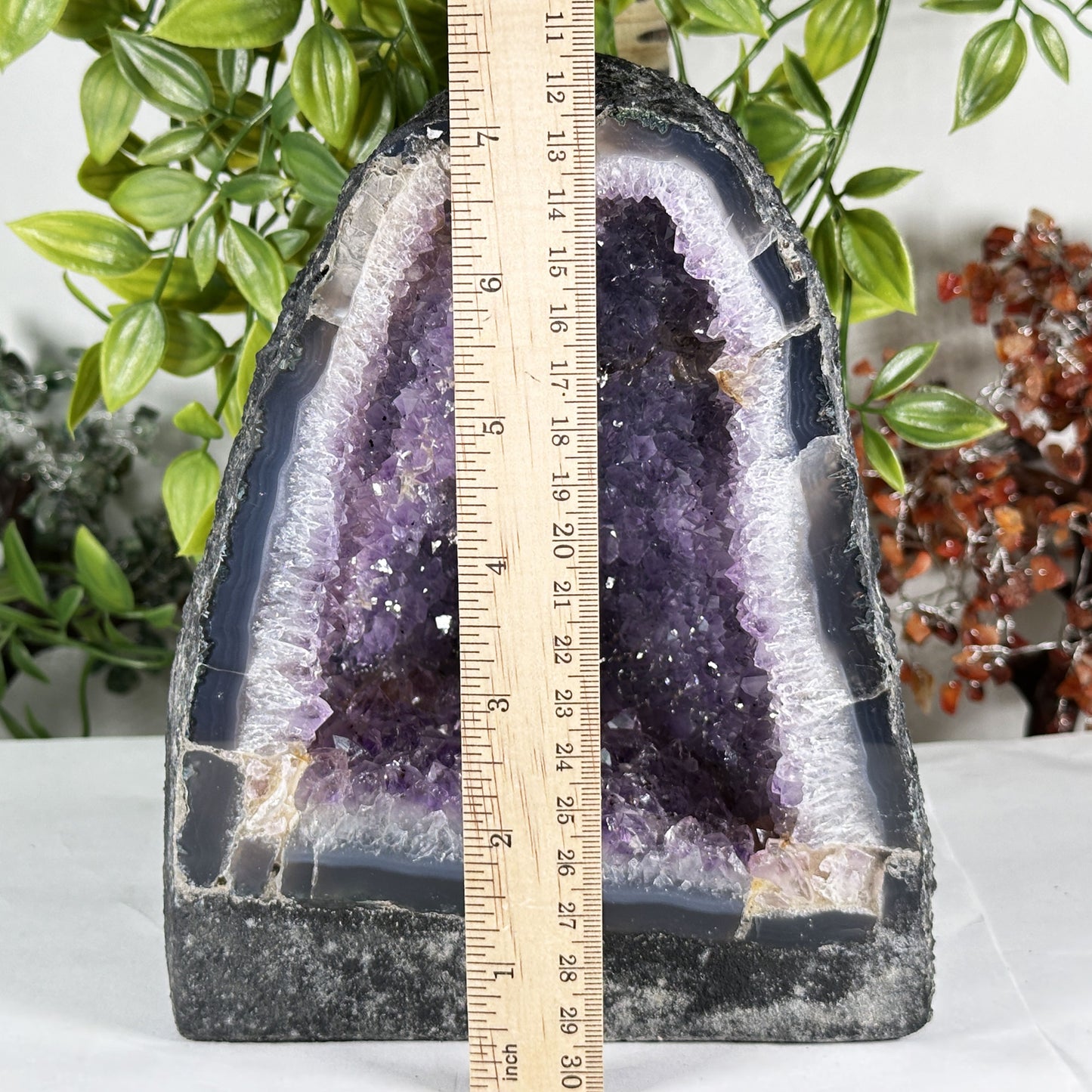 Natural Deep Purple Amethyst Crystal Geode - Gem Avenue Retail