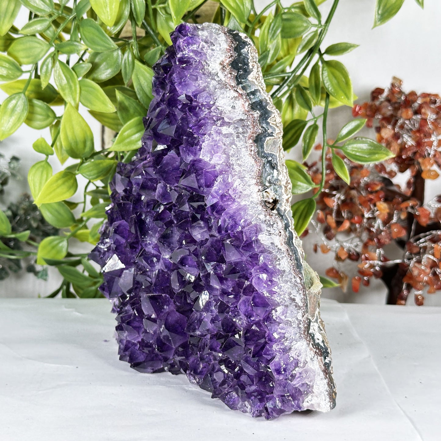 Deep Purple Amethyst Crystal Geode - Gem Avenue Retail