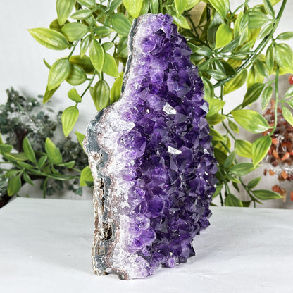 Deep Purple Amethyst Crystal Geode - Gem Avenue Retail