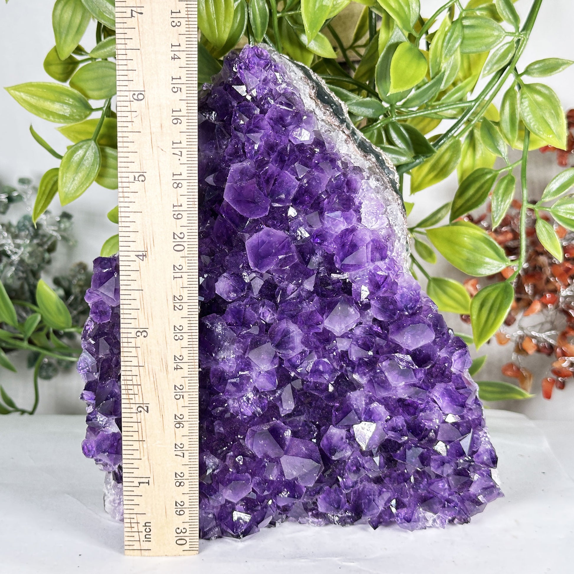 Deep Purple Amethyst Crystal Geode - Gem Avenue Retail