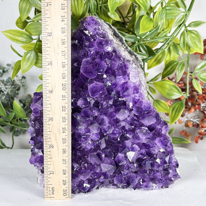 Deep Purple Amethyst Crystal Geode - Gem Avenue Retail