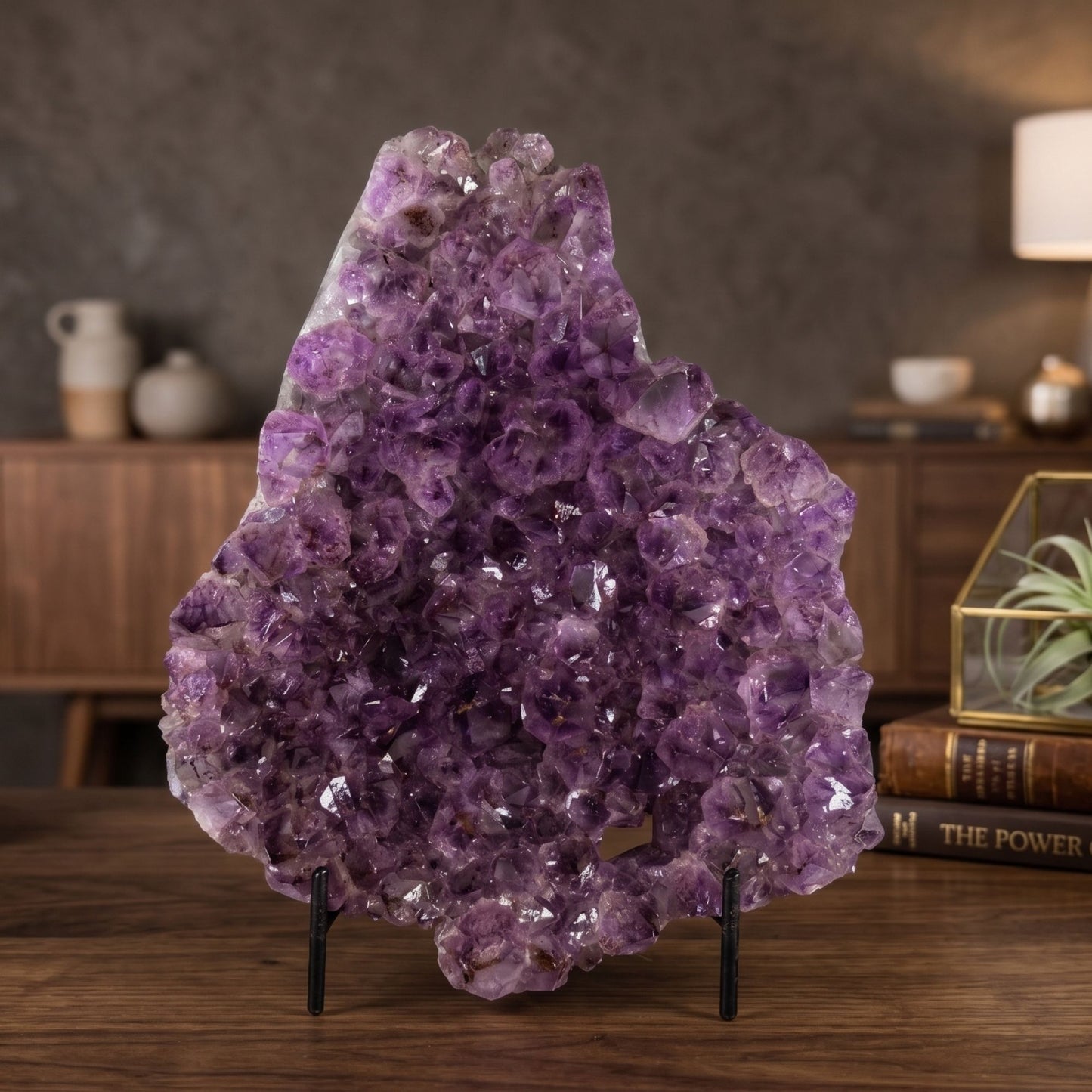 Amethyst Crystal Cluster Geode 7.5" Natural Specimen