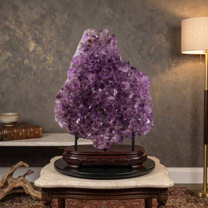 Amethyst Crystal Cluster Geode 7.5" Natural Specimen