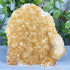 Natural Citrine Druzy Geode 4.5" Polished Crystal Cluster Standing Display Specimen Home Decor