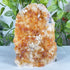 Natural Citrine Geode Crystal Cluster 4.5" Polished Druzy Specimen Home Decor