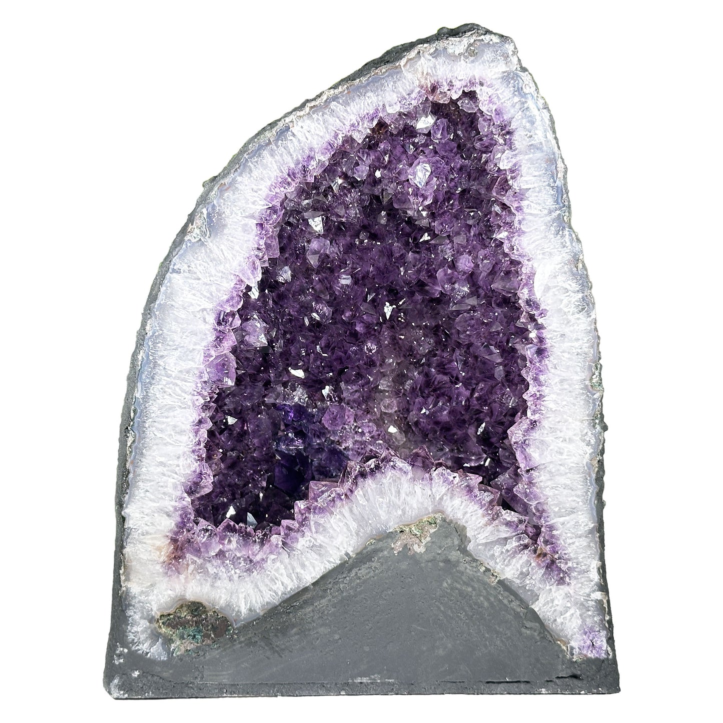 Amethyst Cathedral Geode Deep Purple Crystal Cave Brazil 10.5" Tall