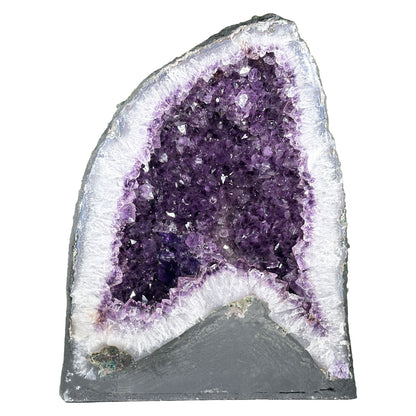 Amethyst Cathedral Geode Deep Purple Crystal Cave Brazil 10.5" Tall
