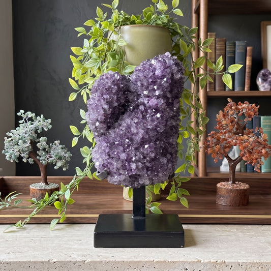 Large Amethyst Crystal Cluster Brazil 13.25" Tall