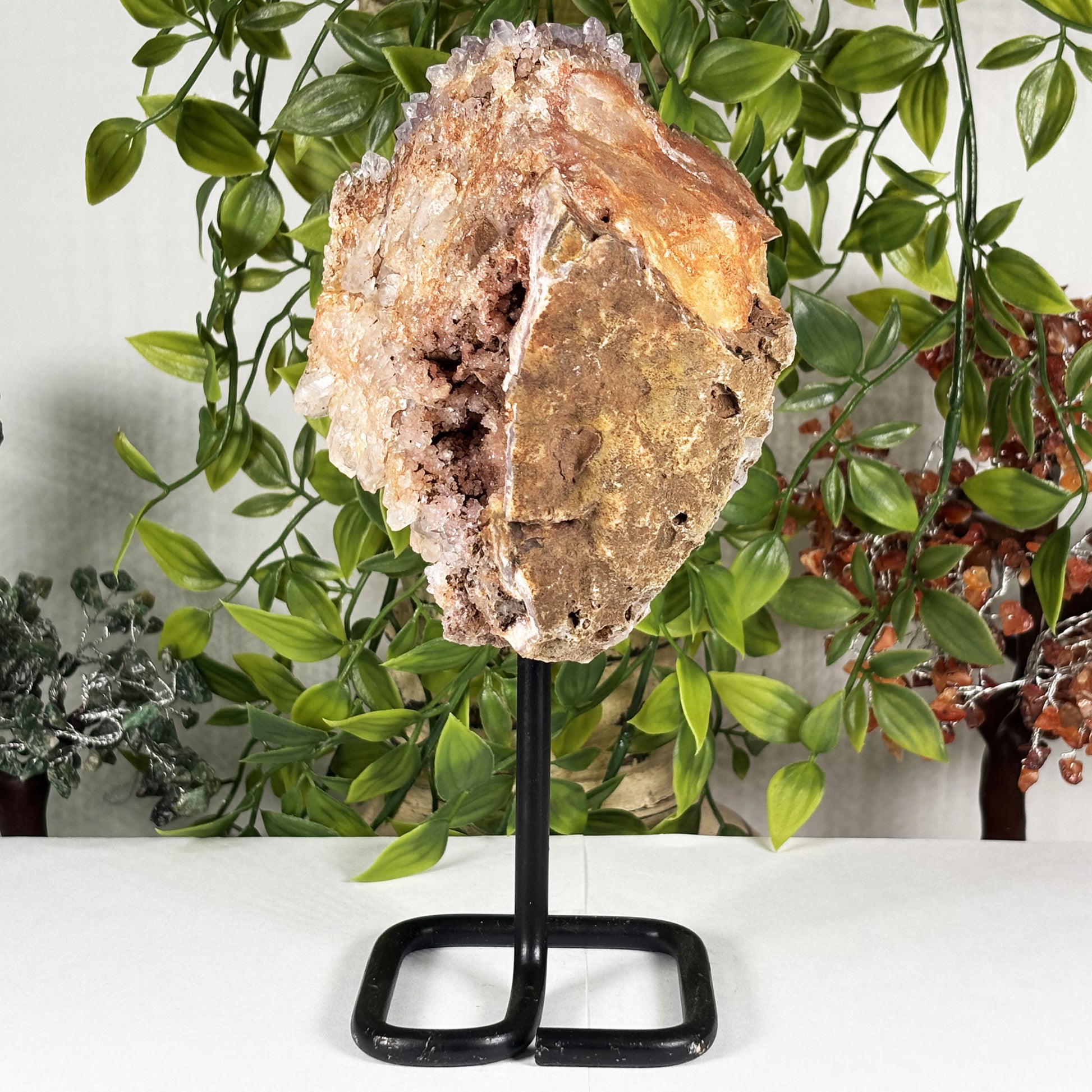 Natural Pink Amethyst Crystal Geode - Gem Avenue Retail