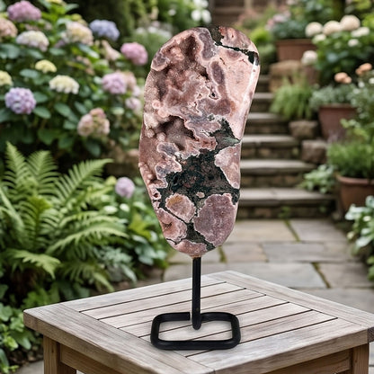 Natural Pink Amethyst Geode Crystal Specimen 11" Display Piece - RGD971