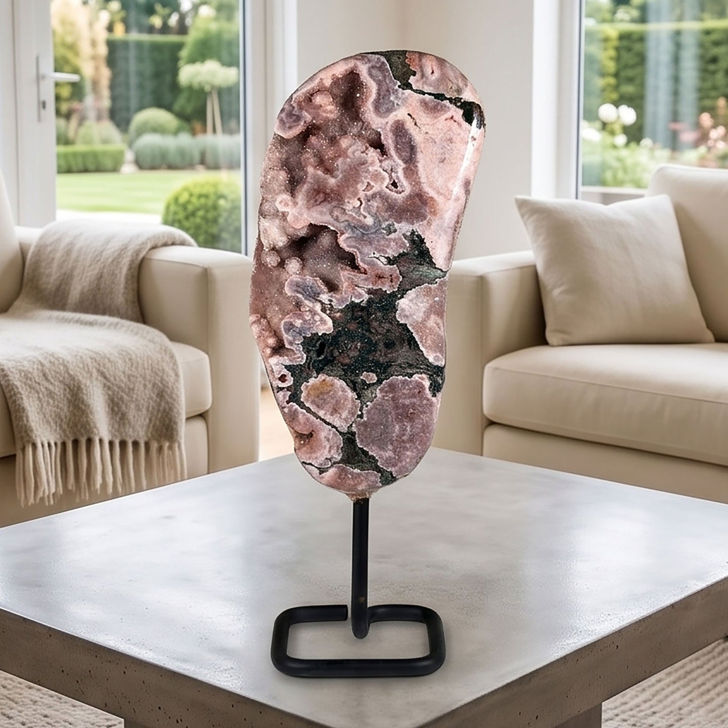 Natural Pink Amethyst Geode Crystal Specimen 11" Display Piece - RGD971