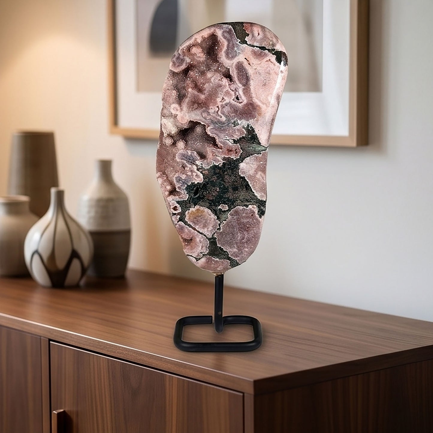 Natural Pink Amethyst Geode Crystal Specimen 11" Display Piece - RGD971