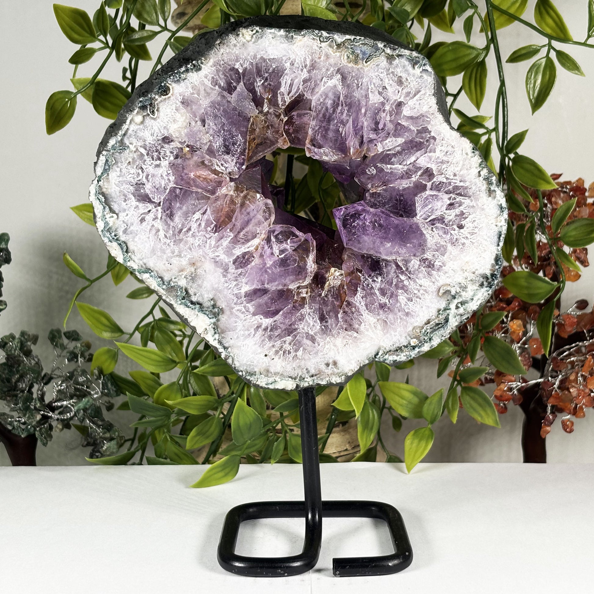 Natural Purple Amethyst Crystal Geode - Gem Avenue Retail