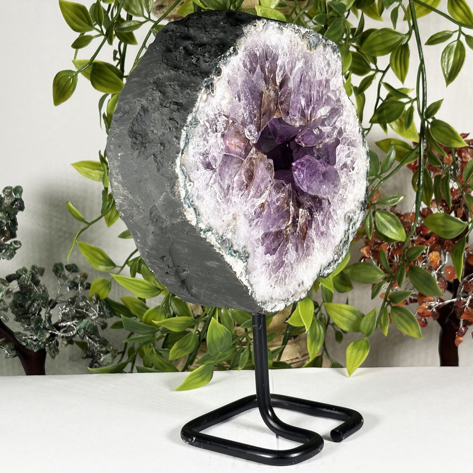 Natural Purple Amethyst Crystal Geode - Gem Avenue Retail