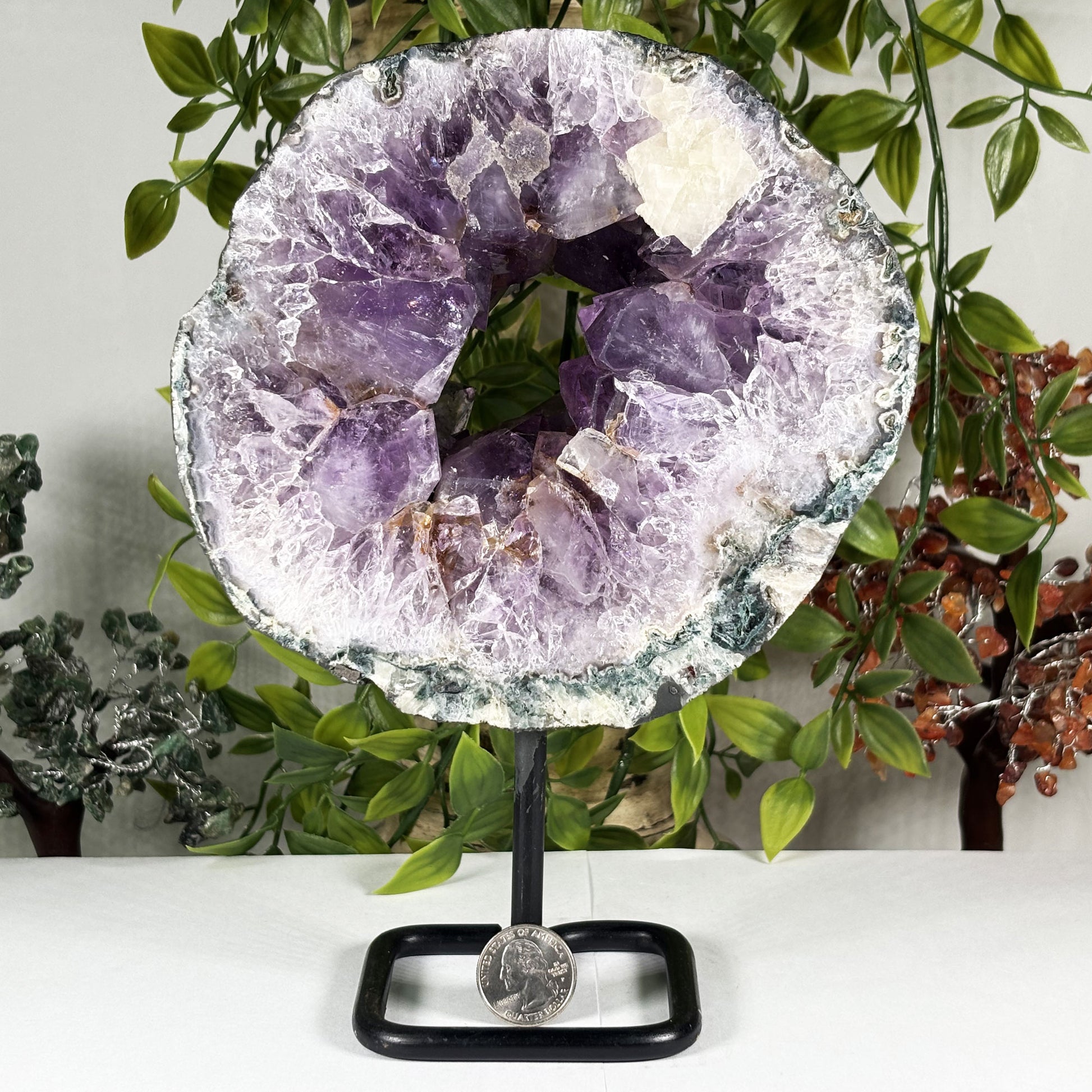 Natural Purple Amethyst Crystal Geode - Gem Avenue Retail