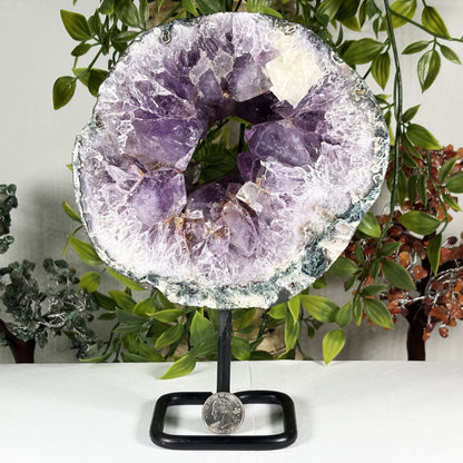 Natural Purple Amethyst Crystal Geode - Gem Avenue Retail