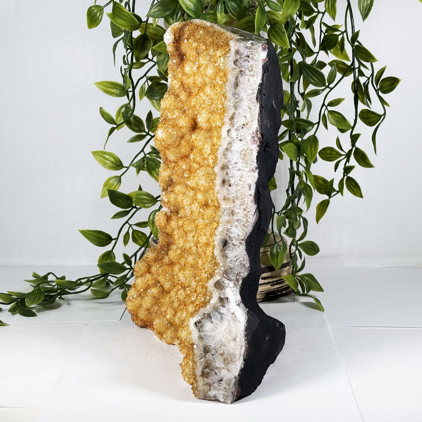 Natural Citrine Crystal Geode - Gem Avenue Retail