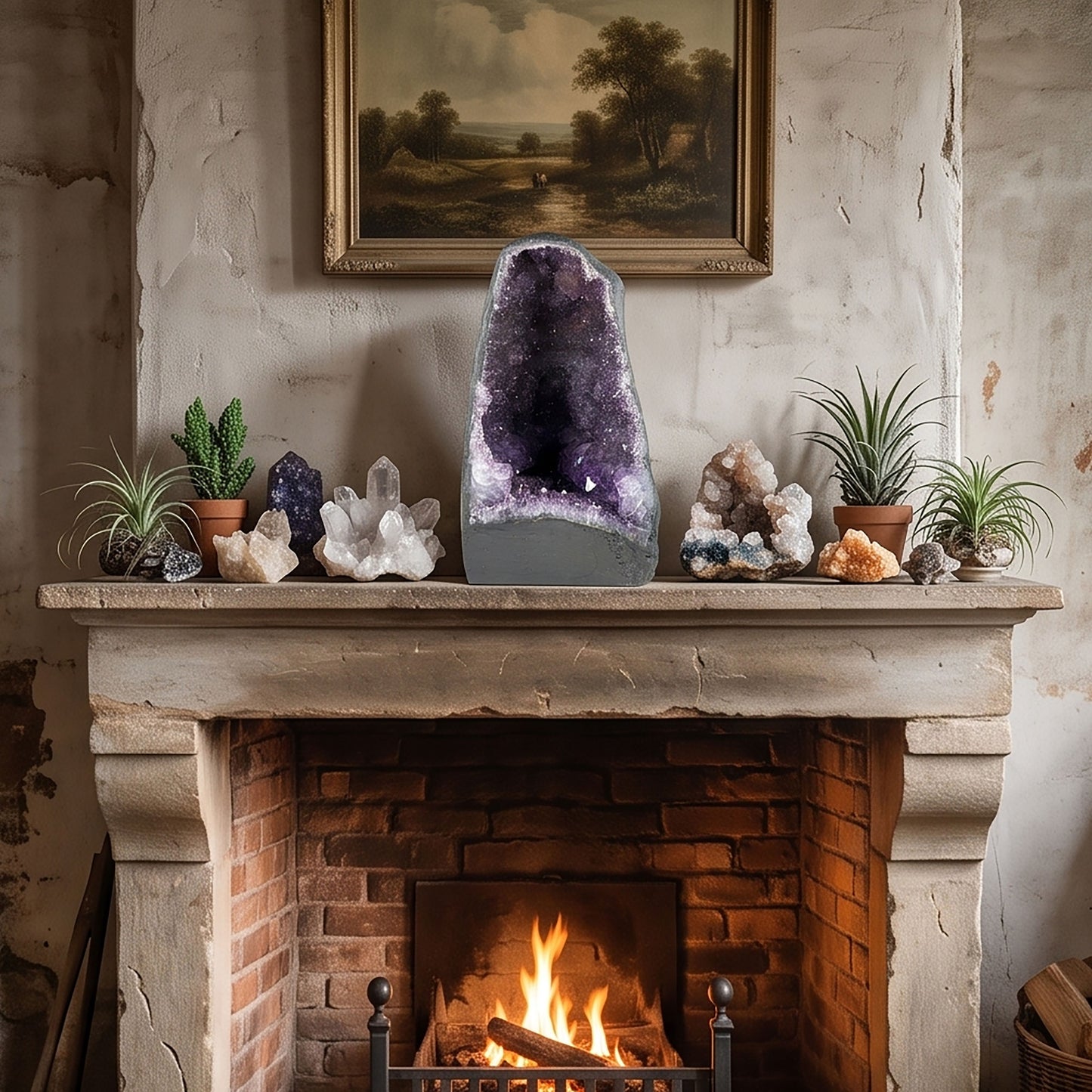 Amethyst Cathedral Geode Brazilian Natural Deep Purple Crystal Cave Display Specimen for Home Decor, Meditation, Collectors & Healing Decor