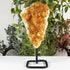 Natural Citrine Crystal Formation Sparkling Golden Geode Display