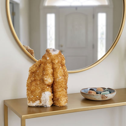 Natural Citrine Crystal Geode 5" Cluster for Home Decor Healing & Display