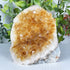 Natural Citrine Crystal Geode 5 Inch Brazil Yellow Quartz Cluster Raw Healing Crystal for Home Decor & Collector Display