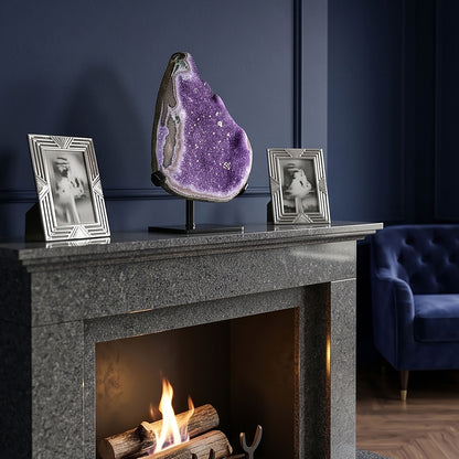 Large Uruguay Amethyst Geode 11" Natural Purple Crystal Cluster Display Specimen for Home Decor