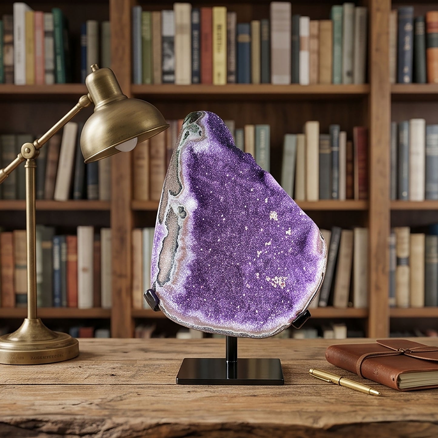 Large Uruguay Amethyst Geode 11" Natural Purple Crystal Cluster Display Specimen for Home Decor