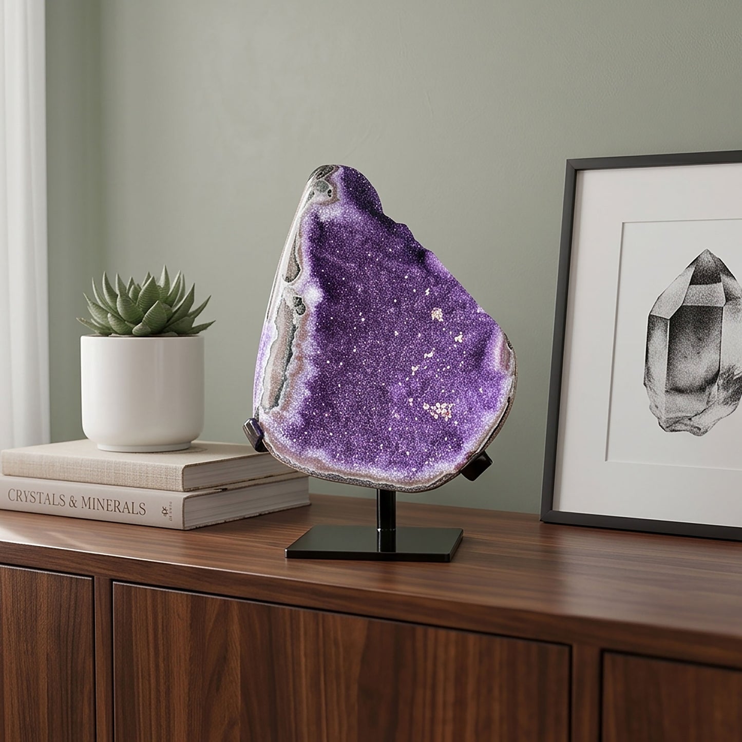 Large Uruguay Amethyst Geode 11" Natural Purple Crystal Cluster Display Specimen for Home Decor