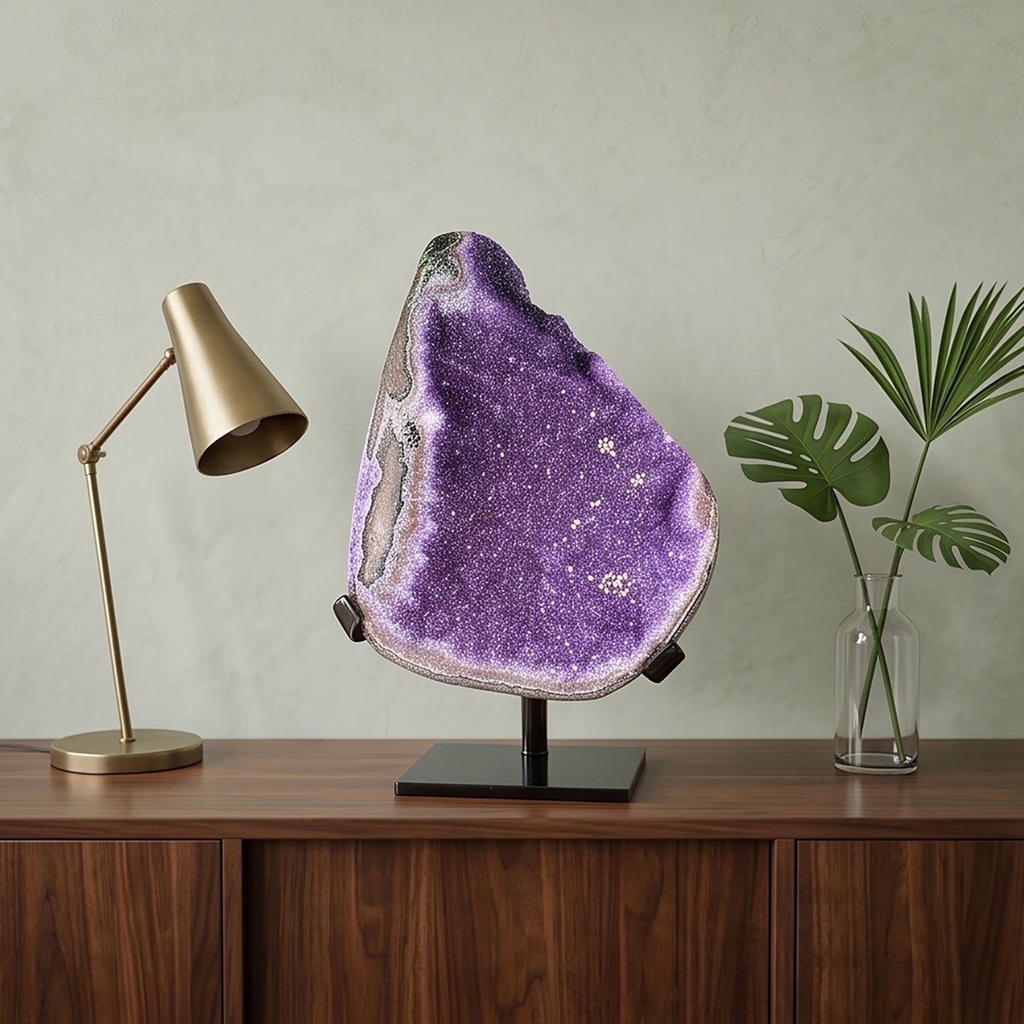 Large Uruguay Amethyst Geode 11" Natural Purple Crystal Cluster Display Specimen for Home Decor