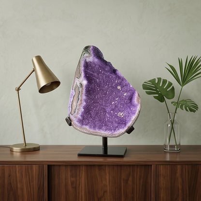 Large Uruguay Amethyst Geode 11" Natural Purple Crystal Cluster Display Specimen for Home Decor