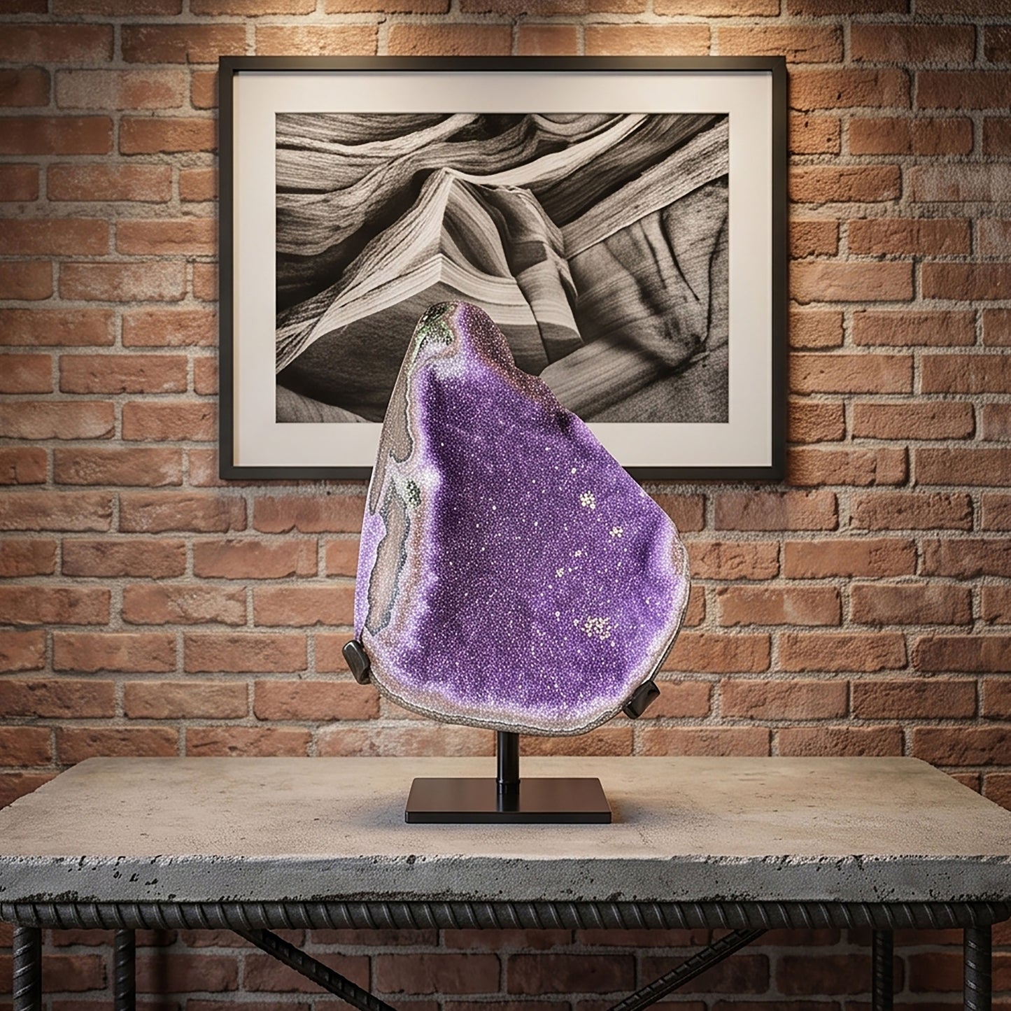 Large Uruguay Amethyst Geode 11" Natural Purple Crystal Cluster Display Specimen for Home Decor