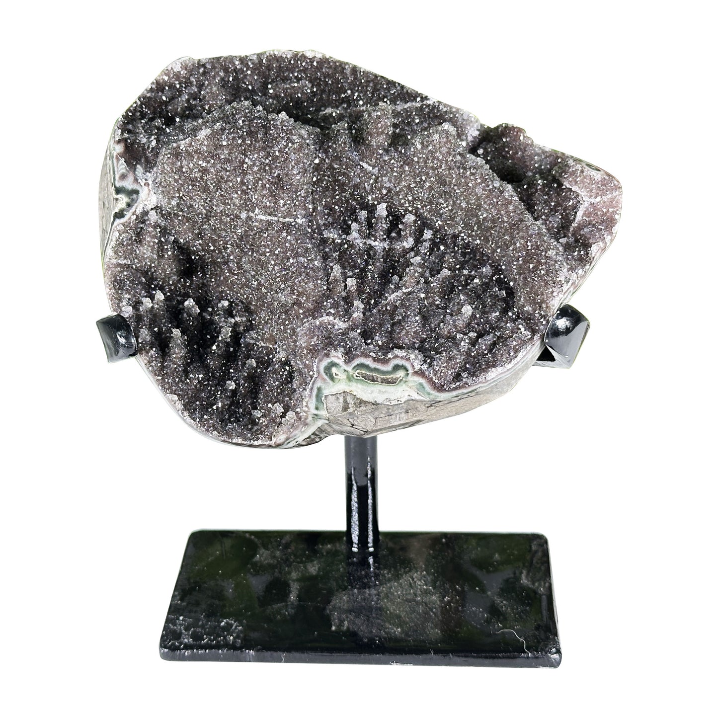 Black Amethyst Crystal Geode - Gem Avenue Retail