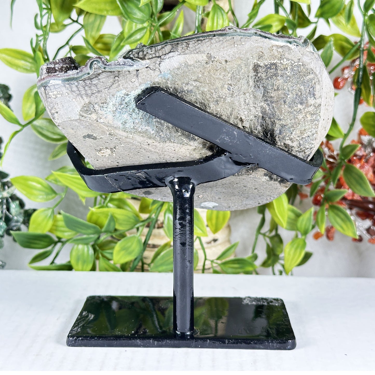 Black Amethyst Crystal Geode - Gem Avenue Retail